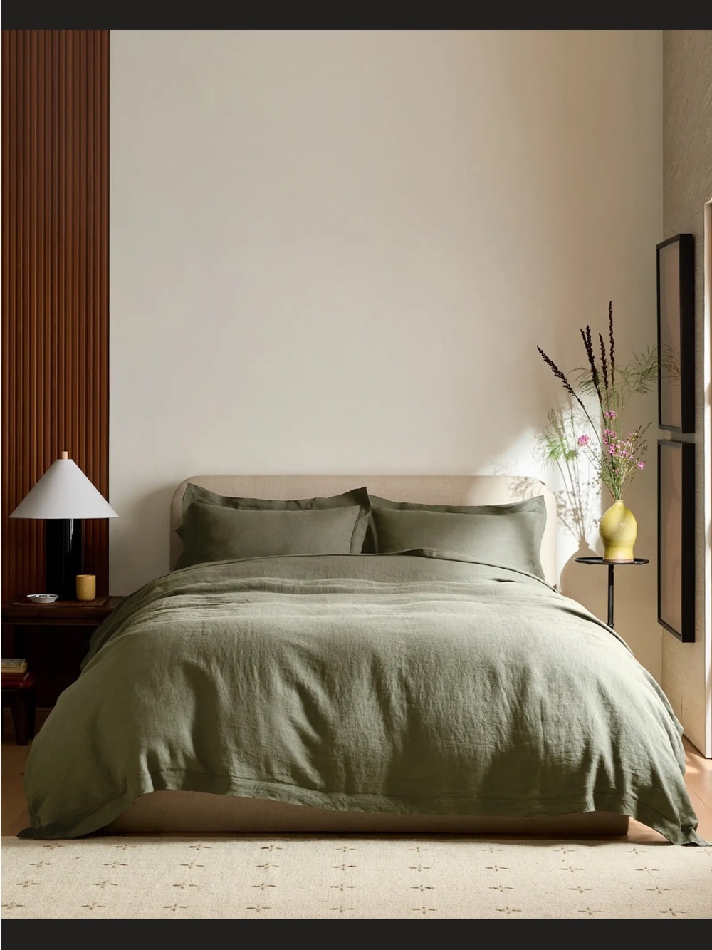 NWOT Standard European Linen Double Flange Sham Set - Picture 3 of 6